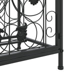 vidaXL Weinregal für 41 Flaschen Schwarz 45x36x120 cm Schmiedeeisen