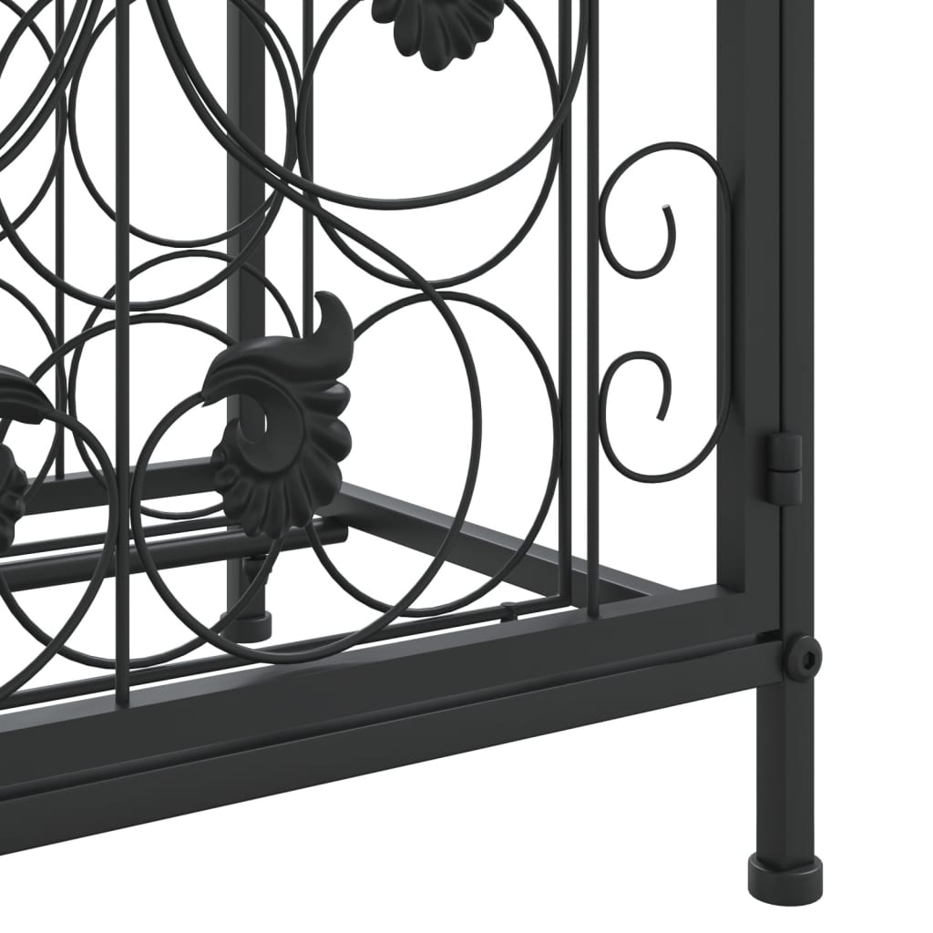 vidaXL Weinregal für 41 Flaschen Schwarz 45x36x120 cm Schmiedeeisen