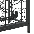 vidaXL Weinregal für 73 Flaschen Schwarz 45x36x200 cm Schmiedeeisen
