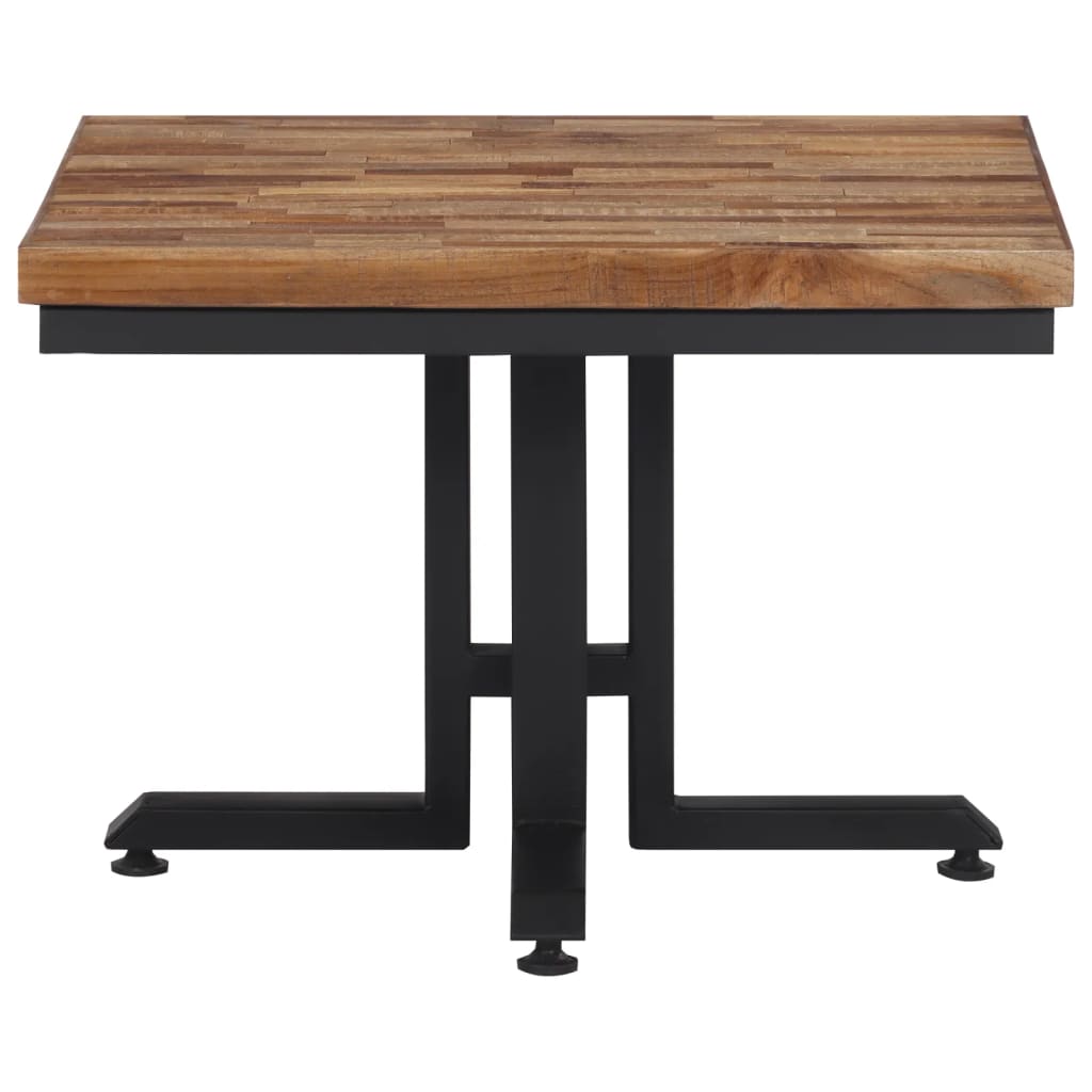 vidaXL Couchtisch 55x55x40 cm Recyceltes Massivholz Teak
