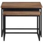 vidaXL Satztische 2 Stk. Massivholz Teak
