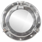 vidaXL Bullaugen-Spiegel Wandmontage Ø30 cm Aluminium und Glas
