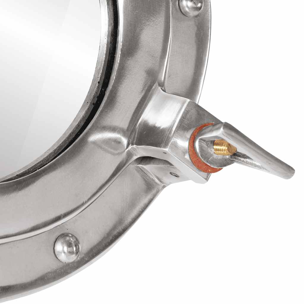 vidaXL Bullaugen-Spiegel Wandmontage Ø30 cm Aluminium und Glas