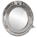 vidaXL Bullaugen-Spiegel Wandmontage Ø38 cm Aluminium und Glas