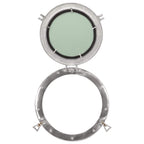 vidaXL Bullaugen-Spiegel Wandmontage Ø38 cm Aluminium und Glas