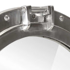 vidaXL Bullaugen-Spiegel Wandmontage Ø38 cm Aluminium und Glas