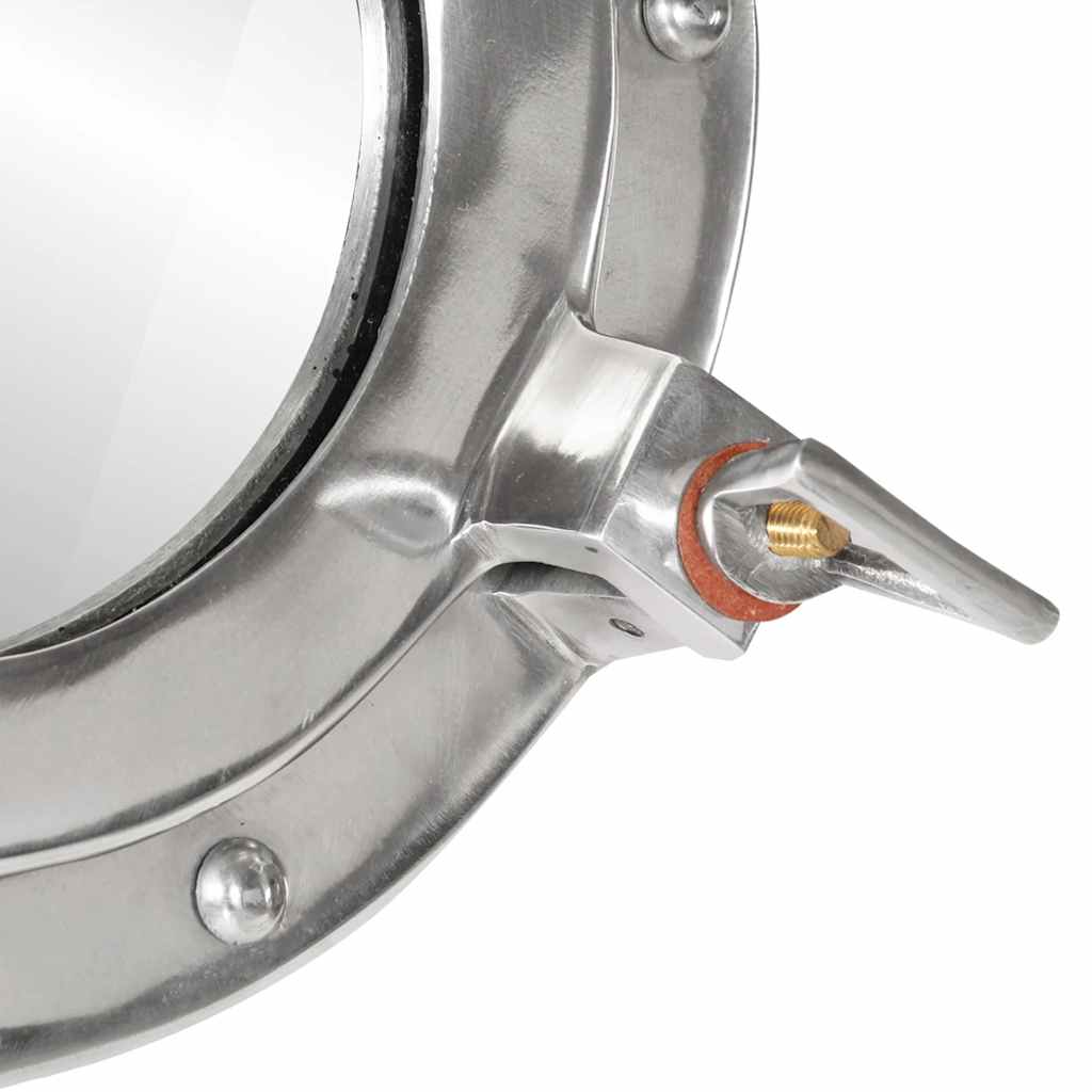 vidaXL Bullaugen-Spiegel Wandmontage Ø38 cm Aluminium und Glas