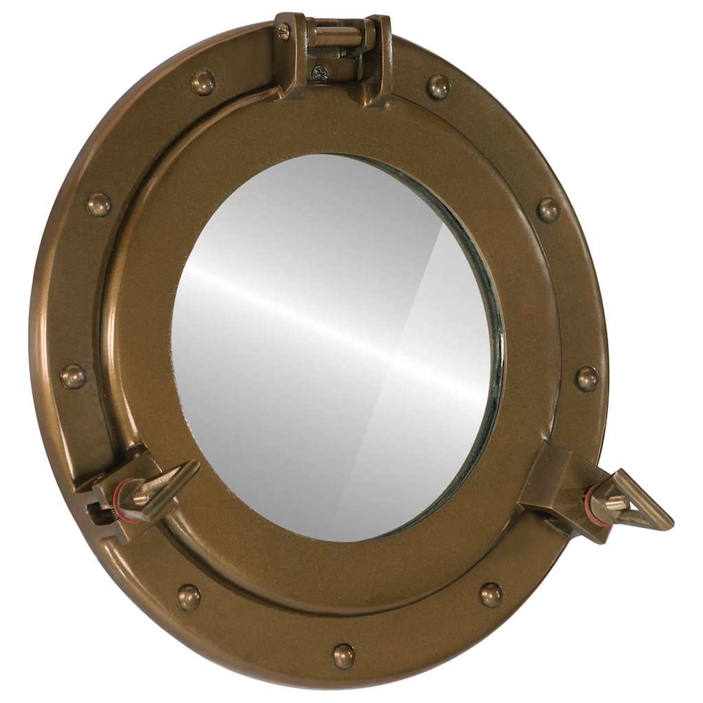 vidaXL Bullaugen-Spiegel Wandmontage Ø30 cm Aluminium und Glas