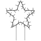 vidaXL Weihnachtssterne mit Erdspießen 3 Stk. 50 LEDs 29 cm
