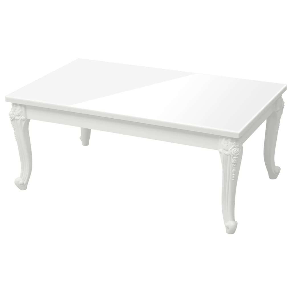 vidaXL Couchtisch Hochglanz-Weiß 100x50x42 cm Holzwerkstoff