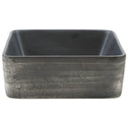 vidaXL Aufsatzwaschbecken Schwarz Braun Rechteck 46x35,5x13cm Keramik