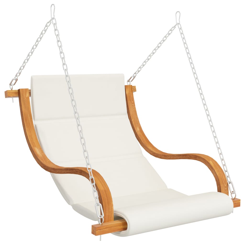 vidaXL Hollywoodschaukel mit Auflage Massivholz Fichte mit Teak-Finish