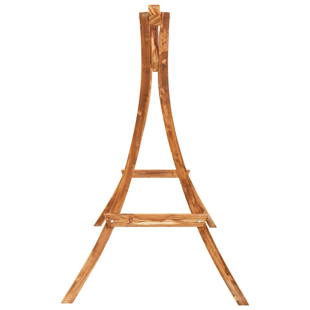 vidaXL Hollywoodschaukel mit Auflage Massivholz Fichte mit Teak-Finish