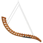 vidaXL Hollywoodschaukel mit Dach Massivholz Fichte mit Teak-Finish