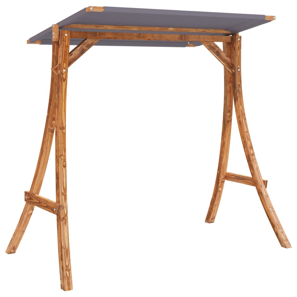 vidaXL Hollywoodschaukel mit Dach Massivholz Fichte mit Teak-Finish