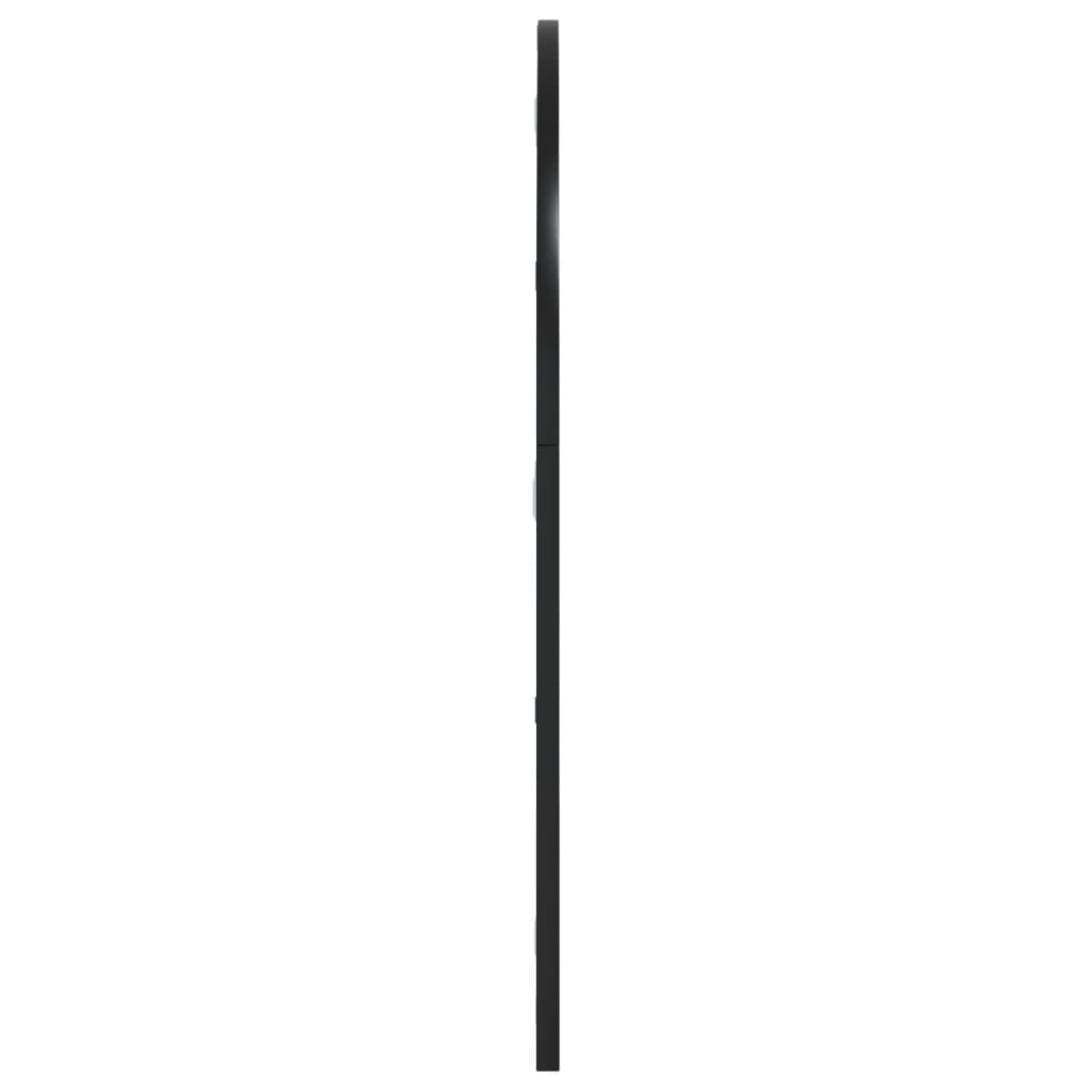 vidaXL Wandspiegel Schwarz 60x70 cm Gewölbt Eisen