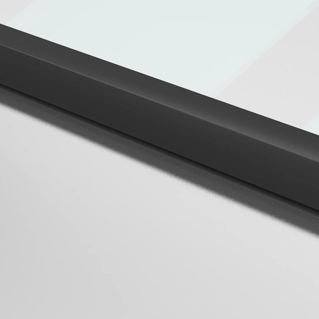 vidaXL Innentür Schlank Schwarz 76x201,5 cm Hartglas und Aluminium