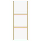 vidaXL Schiebetür Golden 76x205 cm ESG-Klarglas und Aluminium