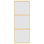 vidaXL Schiebetür Golden 76x205 cm Matt ESG-Glas und Aluminium