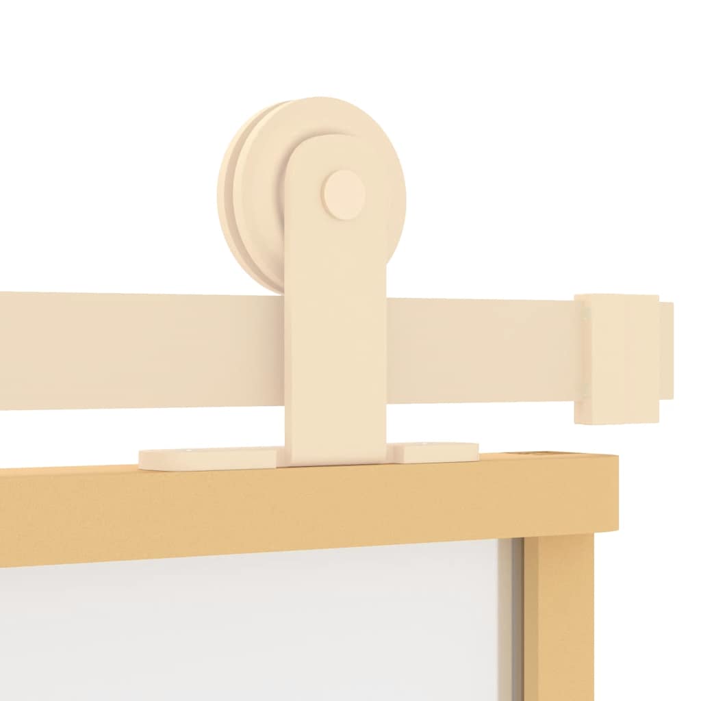 vidaXL Schiebetür Golden 76x205 cm Matt ESG-Glas und Aluminium