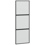 vidaXL Schiebetür Schwarz 76x205 cm Hartglas und Aluminium