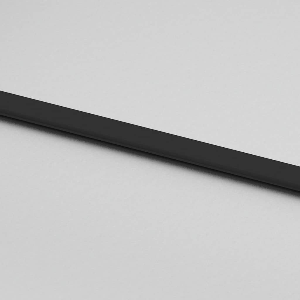 vidaXL Schiebetür Schwarz 76x205 cm Hartglas und Aluminium
