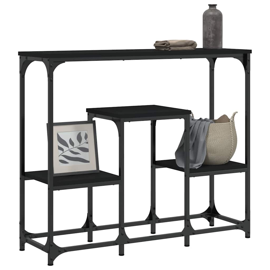 vidaXL Konsolentisch Schwarz 89,5x28x76 cm Holzwerkstoff