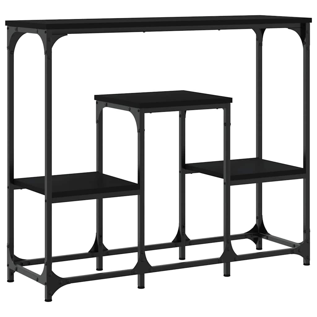 vidaXL Konsolentisch Schwarz 89,5x28x76 cm Holzwerkstoff