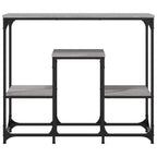 vidaXL Konsolentisch Grau Sonoma 89,5x28x76 cm Holzwerkstoff