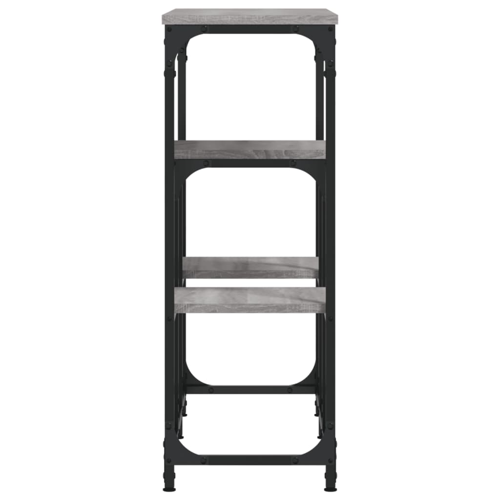vidaXL Konsolentisch Grau Sonoma 89,5x28x76 cm Holzwerkstoff