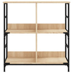 vidaXL Bücherregal Sonoma-Eiche 78,5x33x82 cm Holzwerkstoff