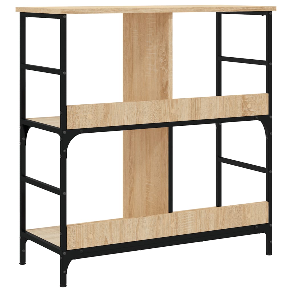 vidaXL Bücherregal Sonoma-Eiche 78,5x33x82 cm Holzwerkstoff