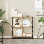vidaXL Bücherregal Sonoma-Eiche 78,5x33x82 cm Holzwerkstoff