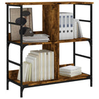 vidaXL Bücherregal Räuchereiche 78,5x33x82 cm Holzwerkstoff