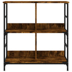 vidaXL Bücherregal Räuchereiche 78,5x33x82 cm Holzwerkstoff