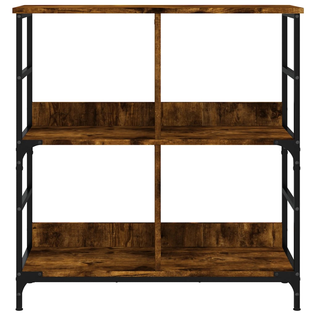 vidaXL Bücherregal Räuchereiche 78,5x33x82 cm Holzwerkstoff