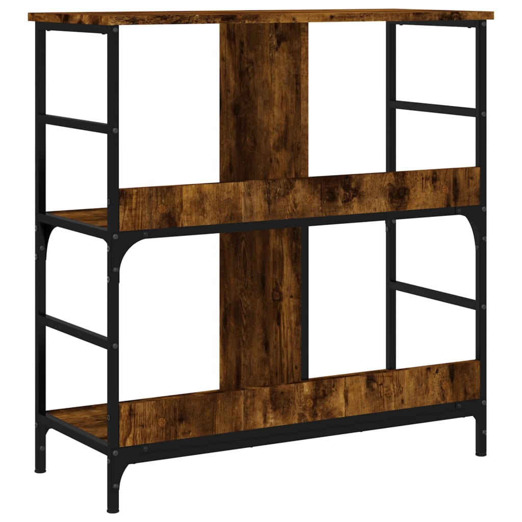 vidaXL Bücherregal Räuchereiche 78,5x33x82 cm Holzwerkstoff