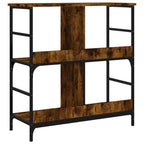 vidaXL Bücherregal Räuchereiche 78,5x33x82 cm Holzwerkstoff