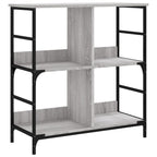 vidaXL Bücherregal Grau Sonoma 78,5x33x82 cm Holzwerkstoff