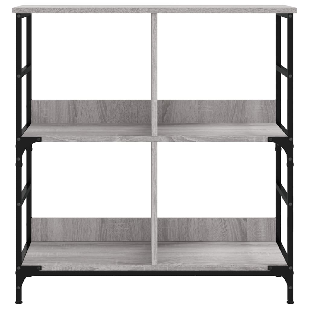 vidaXL Bücherregal Grau Sonoma 78,5x33x82 cm Holzwerkstoff