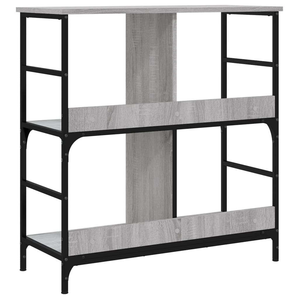 vidaXL Bücherregal Grau Sonoma 78,5x33x82 cm Holzwerkstoff