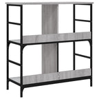 vidaXL Bücherregal Grau Sonoma 78,5x33x82 cm Holzwerkstoff