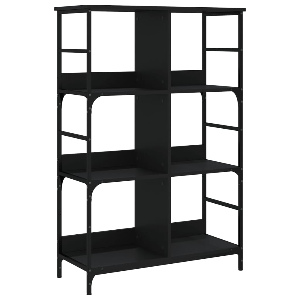 vidaXL Bücherregal Schwarz 78,5x33x117,5 cm Holzwerkstoff