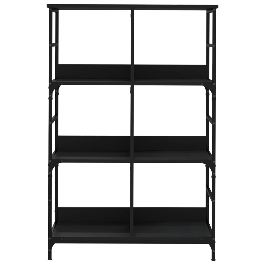 vidaXL Bücherregal Schwarz 78,5x33x117,5 cm Holzwerkstoff