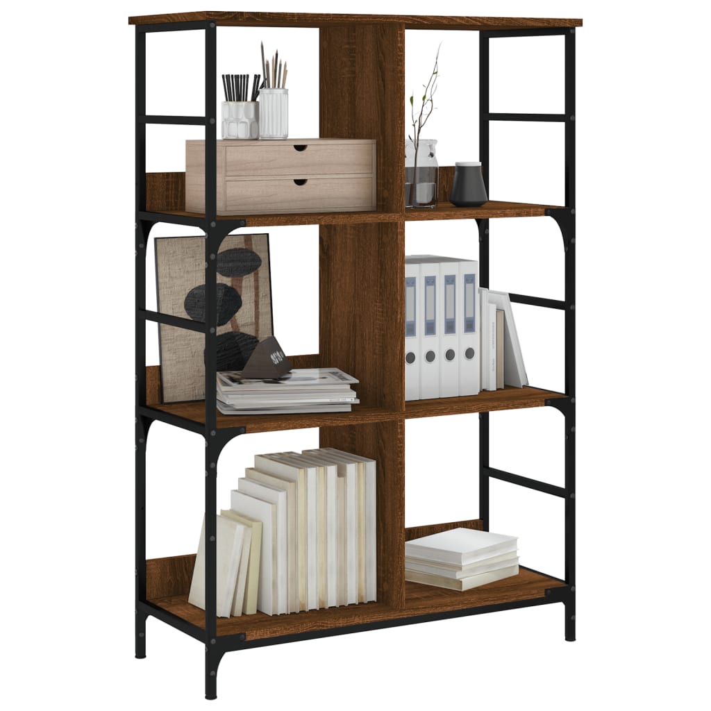 vidaXL Bücherregal Braun Eichen-Optik 78,5x33x117,5 cm Holzwerkstoff