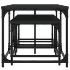 vidaXL Satztische 3 Stk. Schwarz Holzwerkstoff