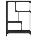 vidaXL Bücherregal Schwarz 81x36x115 cm Holzwerkstoff und Stahl