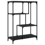 vidaXL Bücherregal Schwarz 81x36x115 cm Holzwerkstoff und Stahl