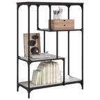 vidaXL Bücherregal Grau Sonoma 81x36x115 cm Holzwerkstoff und Stahl