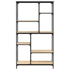 vidaXL Bücherregal Sonoma-Eiche 99x35,5x176 cm Holzwerkstoff und Stahl